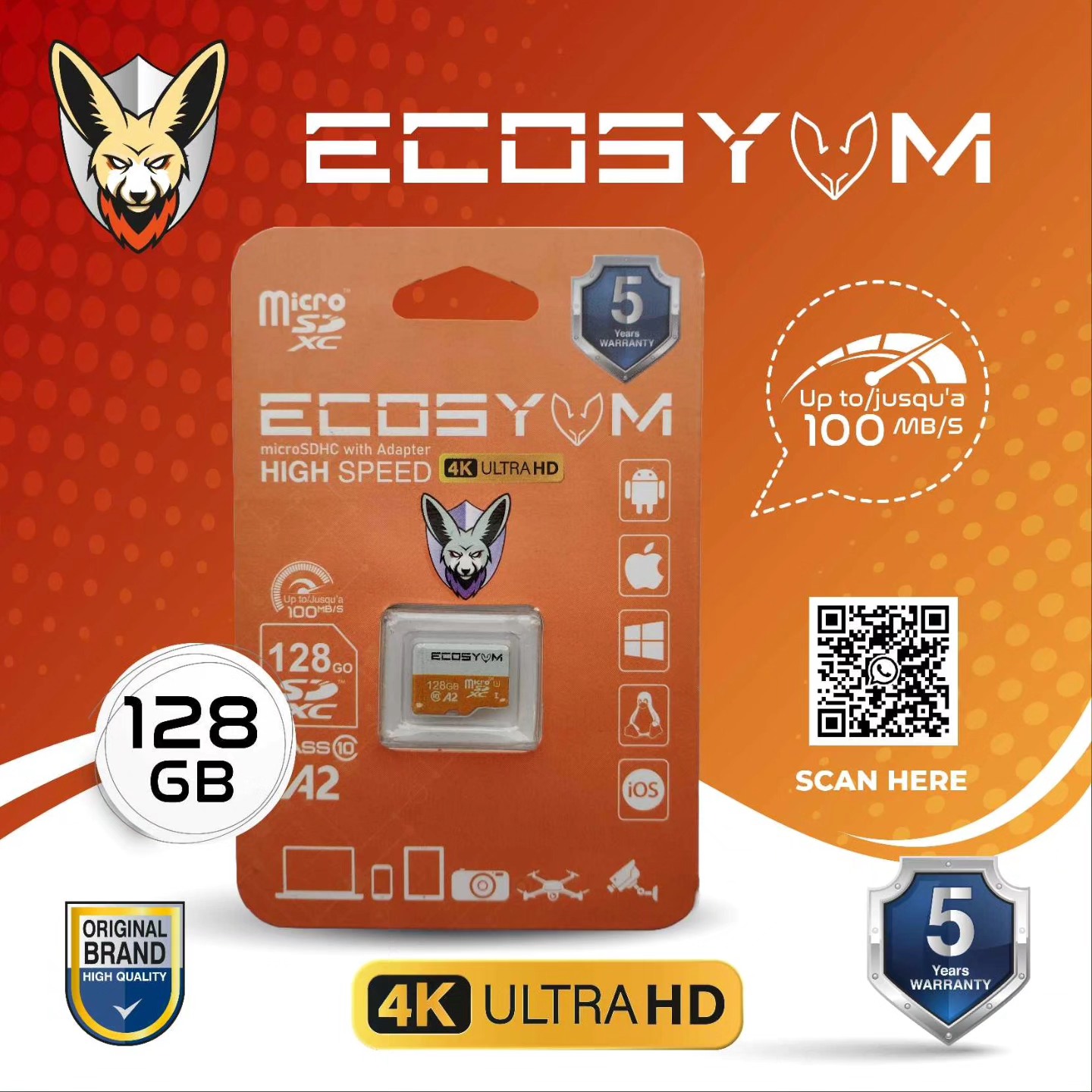 Carte microSD Classe A2 ECOSYUM