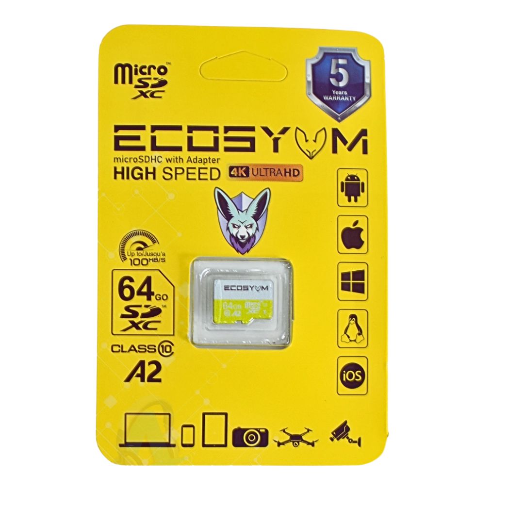 Carte microSD Classe A2 ECOSYUM