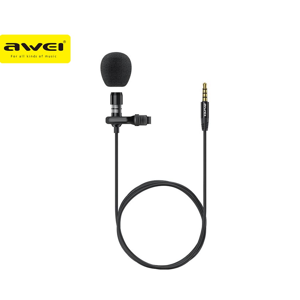 Awei Microphone - Mk1 - 3 Mètres - Réduction De Bruit – Noir – Image 4