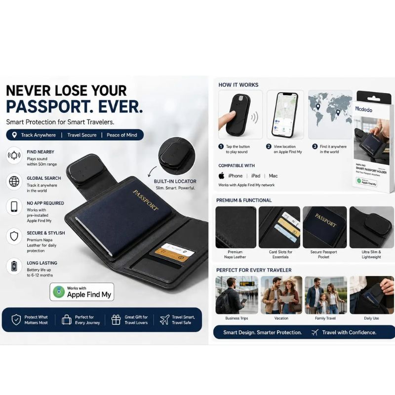Napa Pro Porte-Passeport Connecté AT-418 MCDODO